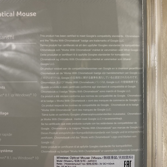 NWT Acer Wireless Optical Mouse/Works With Chromebook - Picture 7 of 10